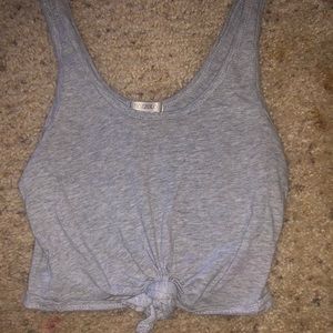 Gray crop top